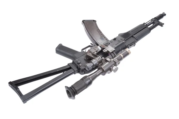 Kalashnikov ak med optiskt sikte — Stockfoto