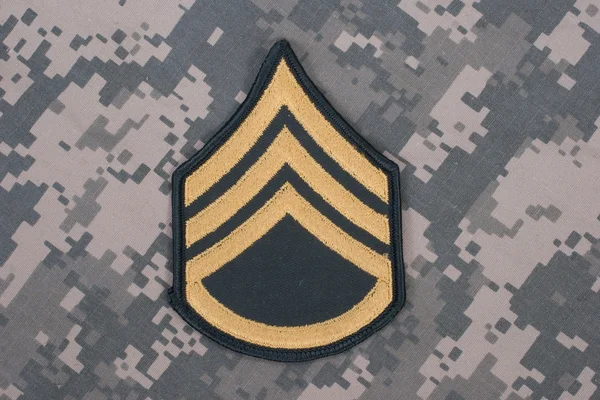 Noi esercito uniforme sergente rango patch — Foto Stock