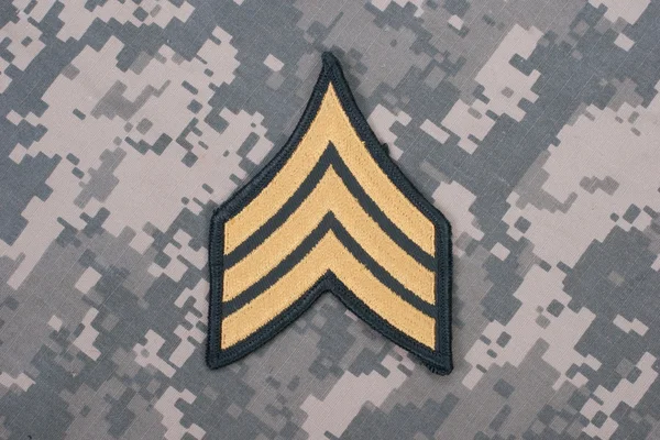 Us army uniform sergeant rank patch — Stock Photo, Image