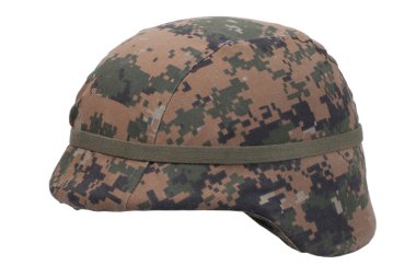 us marines kevlar helmet with camouflage cover clipart