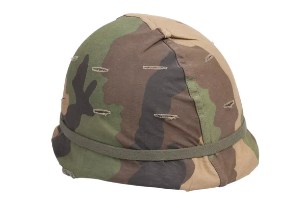 Casco US Army con copertura mimetica modello boschivo — Foto Stock