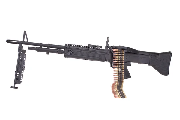 M60 machinegeweer met munitie riem — Stockfoto