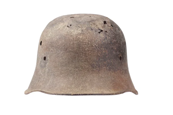 Oude roestige Duitse helm ww1 periode — Stockfoto