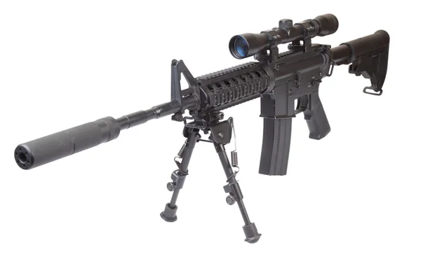 Rifle M4 con bípode — Foto de Stock