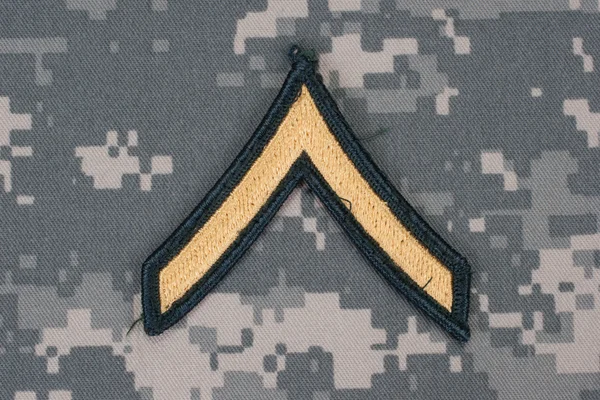 Us army uniform with private rank patch — Stock Photo, Image