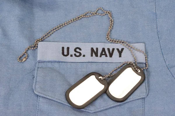 US Navy Uniform mit leere Hundeanhänger — Stockfoto