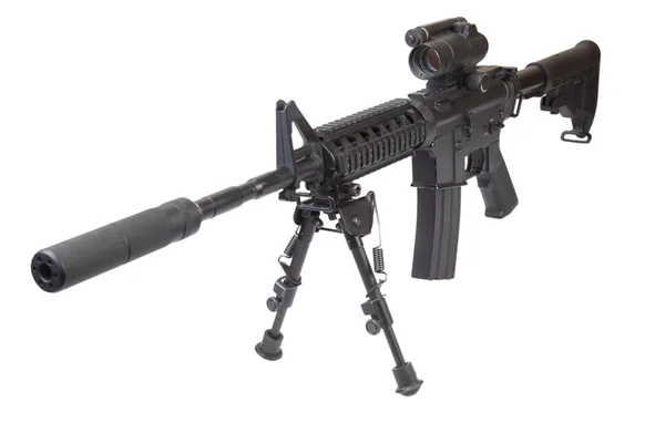 Assault rifle with bipod — Stock Photo, Image