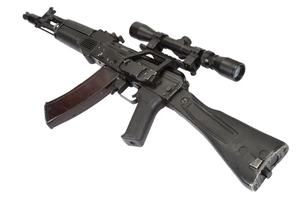 Modern assault kalashnikov rifle — Stock Photo, Image