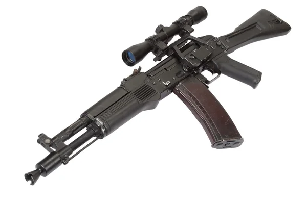 Modern assault kalashnikov rifle — Stock Photo, Image