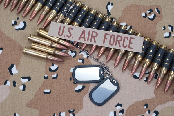 Concepto US AIR FORCE sobre uniforme de camuflaje —  Fotos de Stock