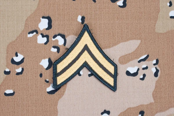 Nous uniforme de l'armée sergent grade patch — Photo