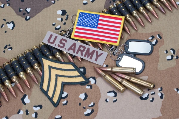 US ARMY conceito em uniforme de camuflagem — Fotografia de Stock