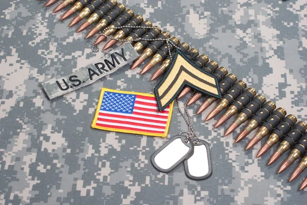 Camouflage background with US flag — Stock Photo, Image