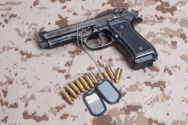 Beretta hand gun clipart