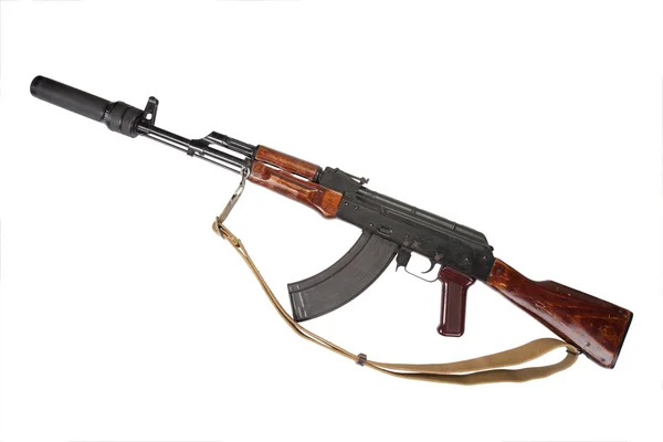 Kalashnikov with silencer — Stock Photo, Image
