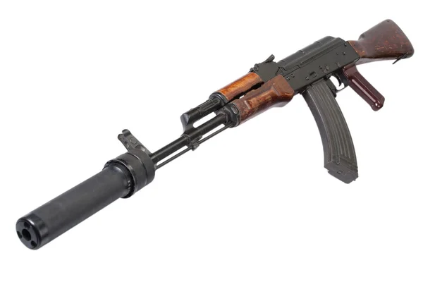 Kalashnikov med ljuddämpare — Stockfoto