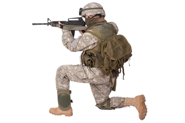 Uns Soldaten mit Sturmgewehr — Stockfoto