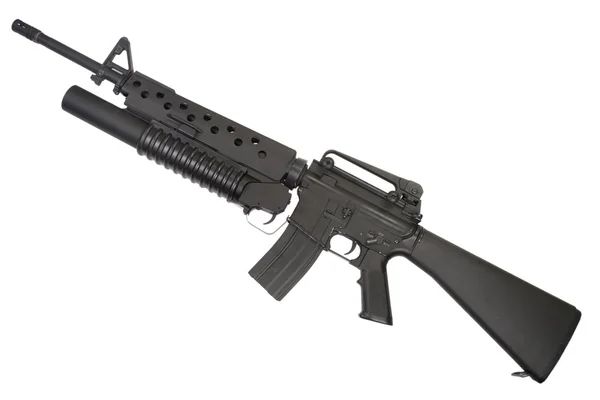 Винтовка M16A4 оснащена гранатометом M203 — стоковое фото