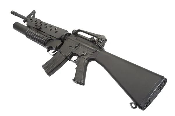 M16a4 pušky s m203 granátometm203 グレネードランチャーを装備、m16a4 ライフル — Stock fotografie
