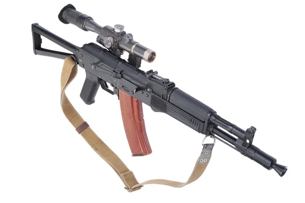 Assault rifle ak105 with optical sight — Stock Photo, Image