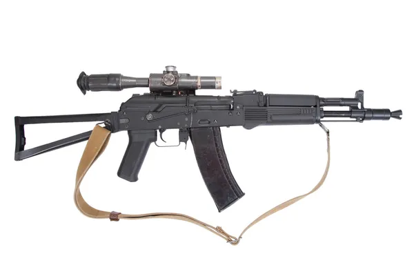 Rifle de assalto ak105 com visão óptica — Fotografia de Stock
