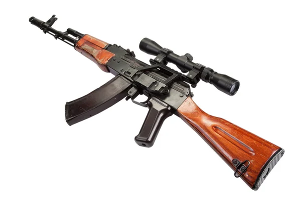 Kalashnikov ak gevär med optiskt sikte — Stockfoto