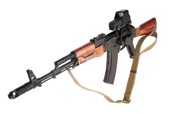 Kalashnikov AK rifle de assalto com visão óptica — Fotografia de Stock