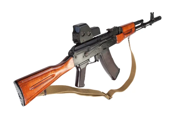 Kalaschnikow-Sturmgewehr mit optischem Visier — Stockfoto