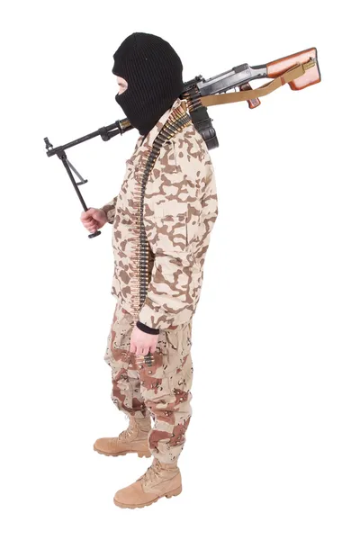 Soldat cu mitralieră — Fotografie, imagine de stoc