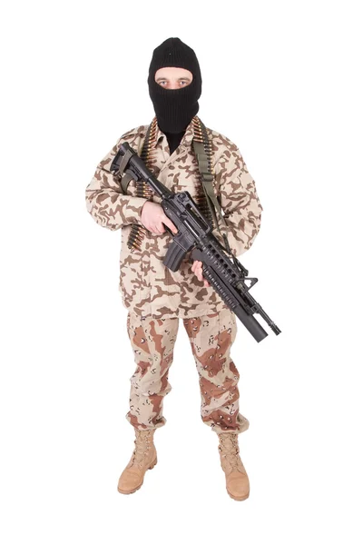 Mercenaire avec carbine m4 — Photo