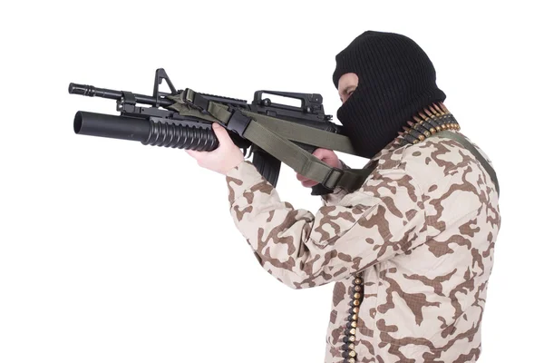 Legosoldat med m4 carbine — Stockfoto