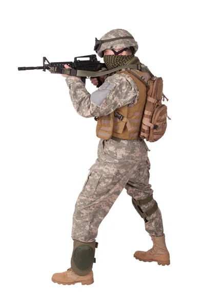 US ARMY soldier with m4 rifle — Stock Photo, Image