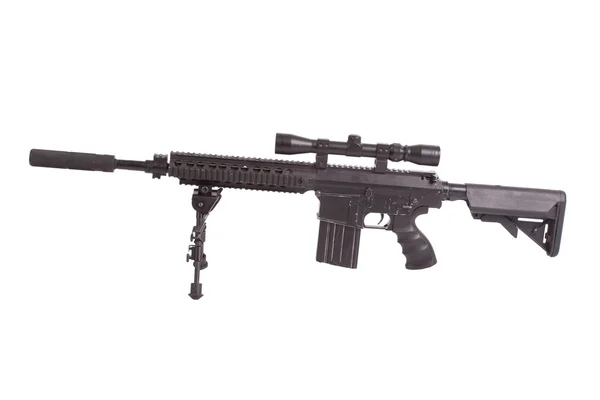 Снайперская винтовка с бипод — стоковое фото