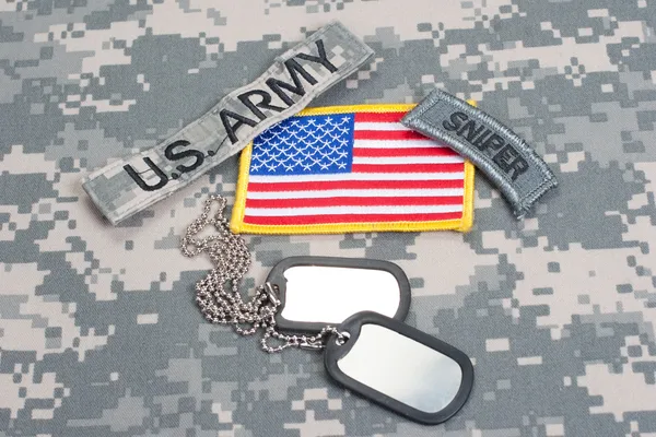 Onglet US ARMY Ranger avec plaques de chien vierges — Photo