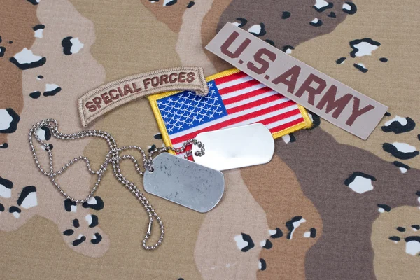 Us army ranger tab mit leeren Hundeanhängern — Stockfoto