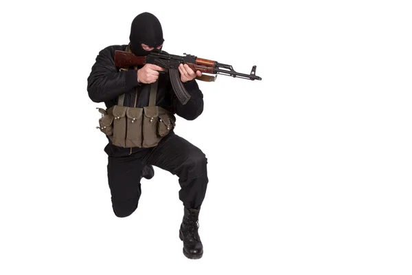 Террорист с Калашниковым — стоковое фото