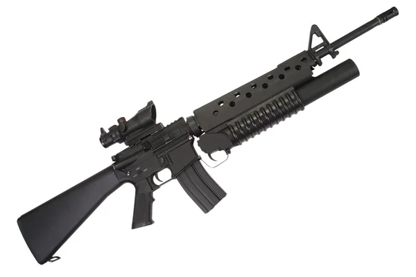M16 rifle with an M203 grenade launcher — Stock Photo, Image