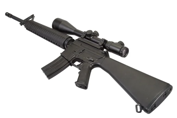 M16 Gewehr mit Zielfernrohr — Stockfoto