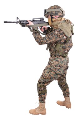 MARINES with m4 clipart