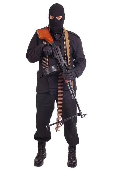 Mercenary with RPD 44 machine gun — Stock Photo, Image