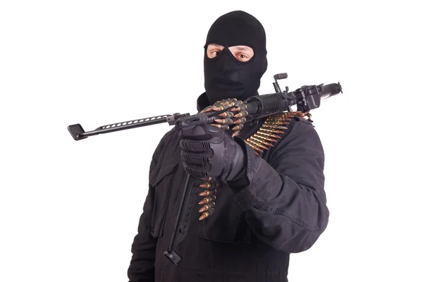 Mercenario con ametralladora m60 —  Fotos de Stock