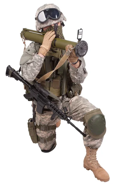 Soldat med anti-tank launcher — Stockfoto