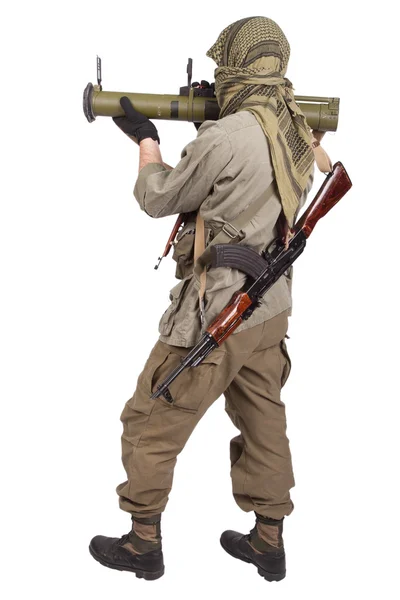 Mercenary with anti-tank launcher — Stock Photo, Image