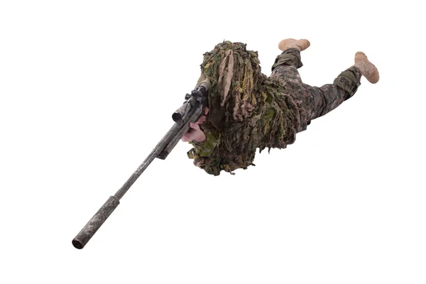 Camouflaged sniper — Stock Photo, Image