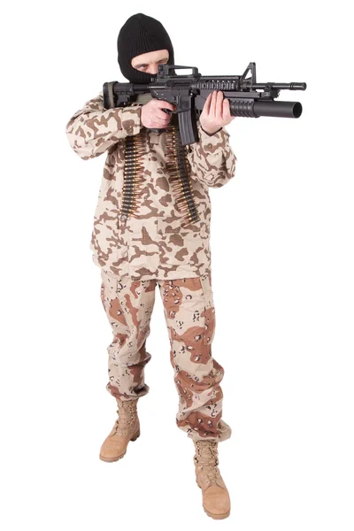 Soldat med m4 carbine — Stockfoto