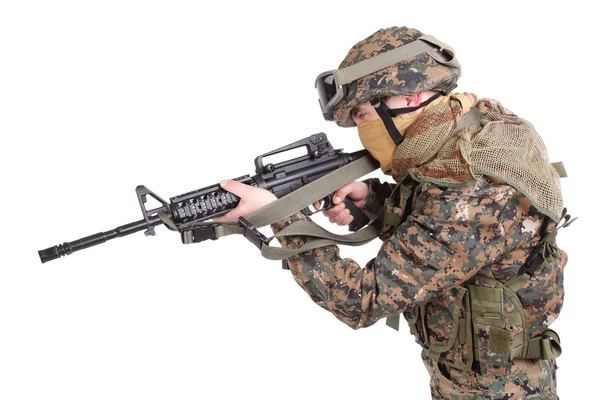 MARINES com m4 — Fotografia de Stock