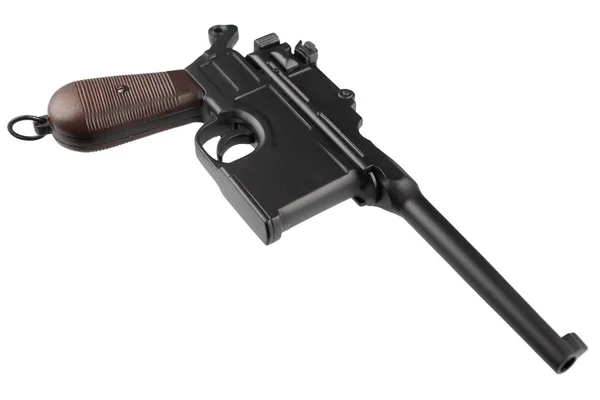 German Wwi Era Pistol Model 1896 Isolated White Background — Stock Photo, Image