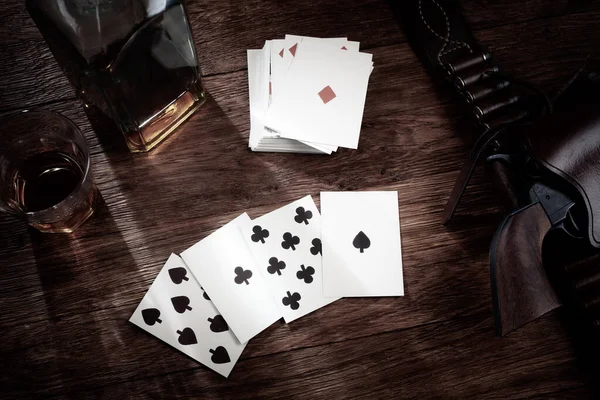 Old West Poker Dead Man Hand Two Pair Poker Hand — Foto Stock