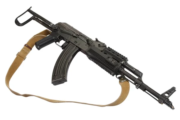 Kalashnikov Ak47 Folding Stock Isolated White — Zdjęcie stockowe