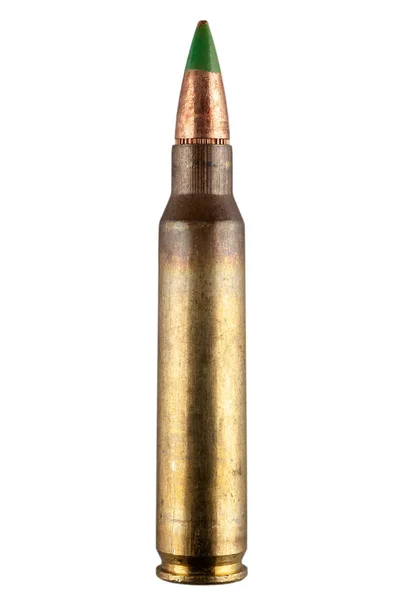 56X45Mm Nato Ss109 M855 Cartridge Standard Olověné Kulky Ocelovým Penetrátorem — Stock fotografie